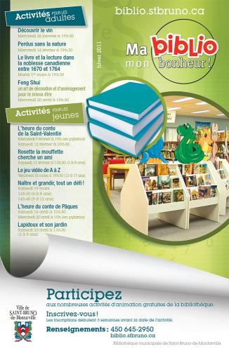 Affiche pour la Bibliothèque de la ville de St-Bruno-de-Montarville