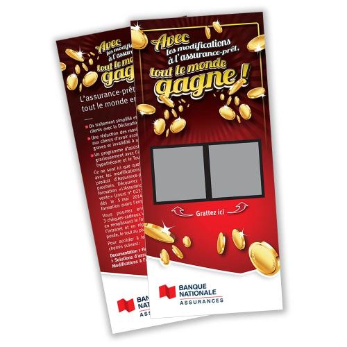 Gratteux pour Banque Nationale Assurances