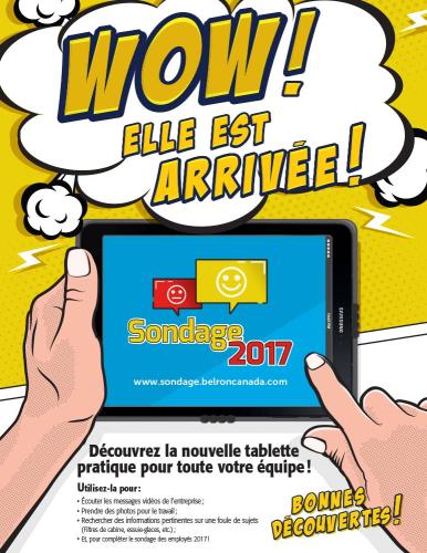Affiche Sondage du personnel chez Belron Canada