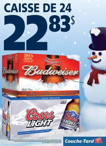 Affiche de bières chez Couche-Tard