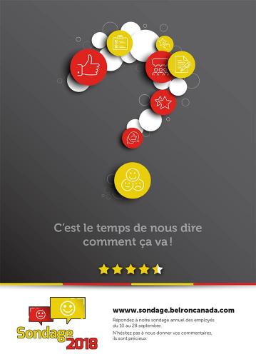 Affiche du Sondage 2018 chez Belron Canada