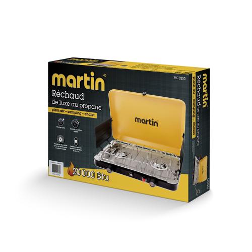 Emballage du réchaud au propane de Martin 