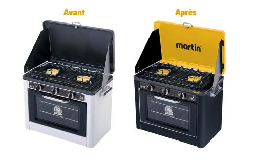 Retouche photo stylisée pour le petit four portatif de Martin