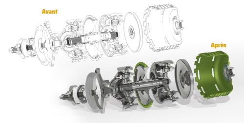 Retouche photo d’une illustration d’un moteur de CVT Corp