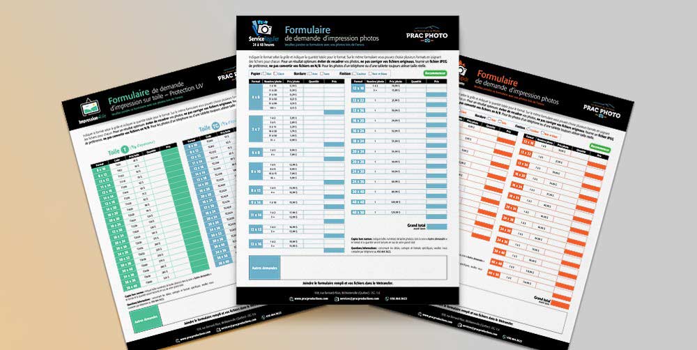 Formulaires Pracphoto